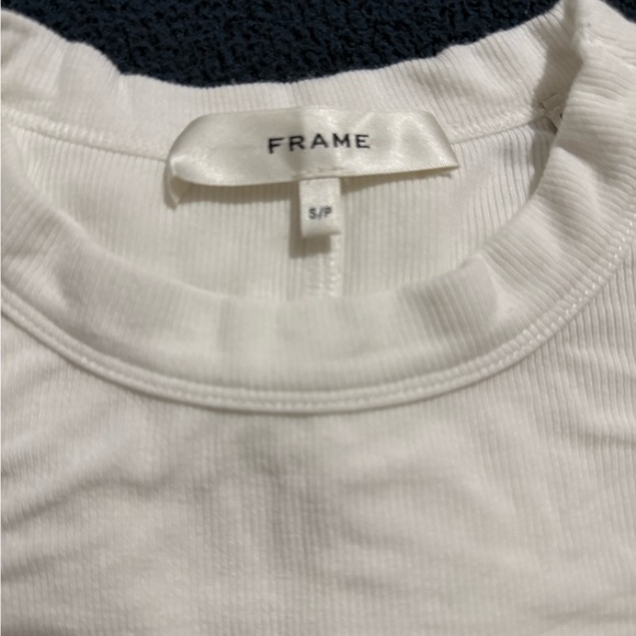 Frame White Ribbed Tee - Picture 4 of 5